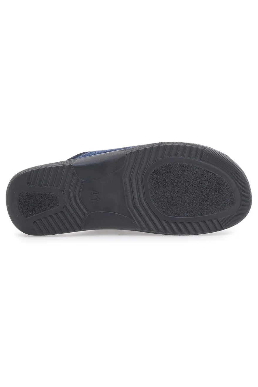 Pantofole Blu con fantasia losanghe INBLU 11 DG