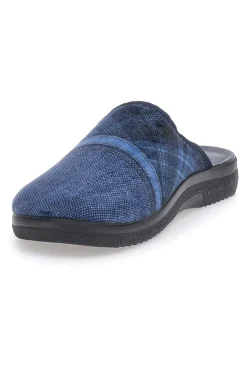 Pantofole Blu con fantasia losanghe INBLU 11 DG