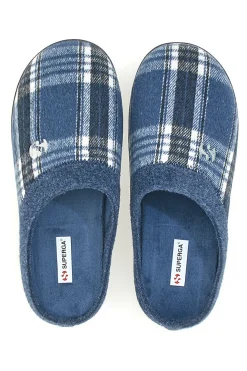 Pantofole Blu con Fantasia Scozzese SUPERGA 95394