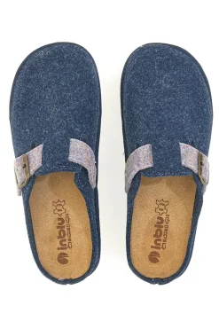 Pantofole blu con fibbia regolabile e suola comfort Inblu 42 CS