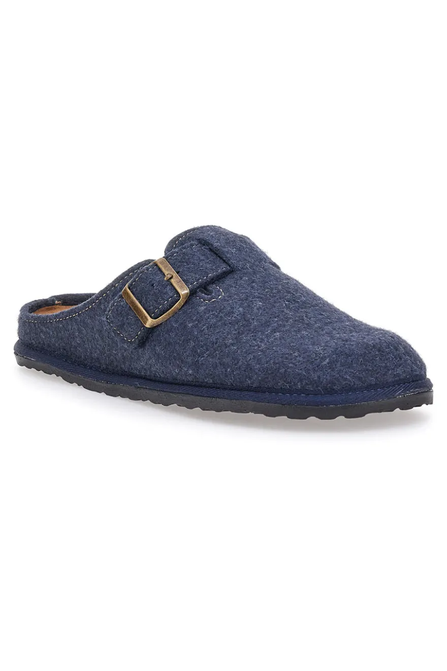 Pantofole blu con fibbia INBLU 19 SI
