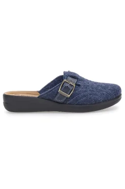 Pantofole blu con fibbia e plantare comfort Inblu 50 CF