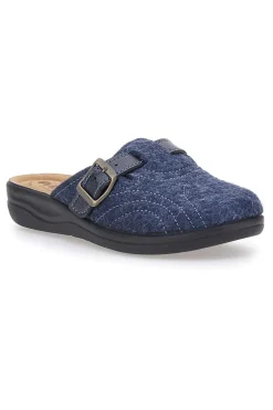 Pantofole blu con fibbia e plantare comfort Inblu 50 CF