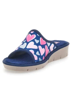 Pantofole Blu con Punta Aperta Linea Comoda 7227