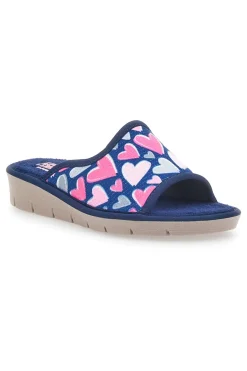 Pantofole Blu con Punta Aperta Linea Comoda 7227