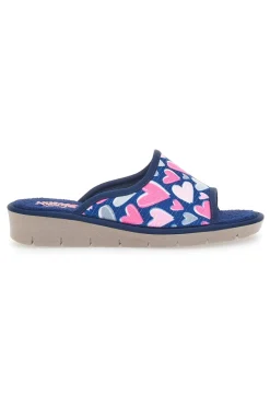 Pantofole Blu con Punta Aperta Linea Comoda 7227