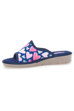 Pantofole Blu con Punta Aperta Linea Comoda 7227