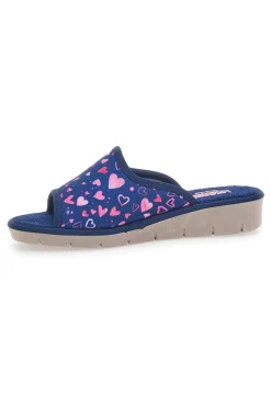 Pantofole Blu con Punta Aperta Linea Comoda 6974P
