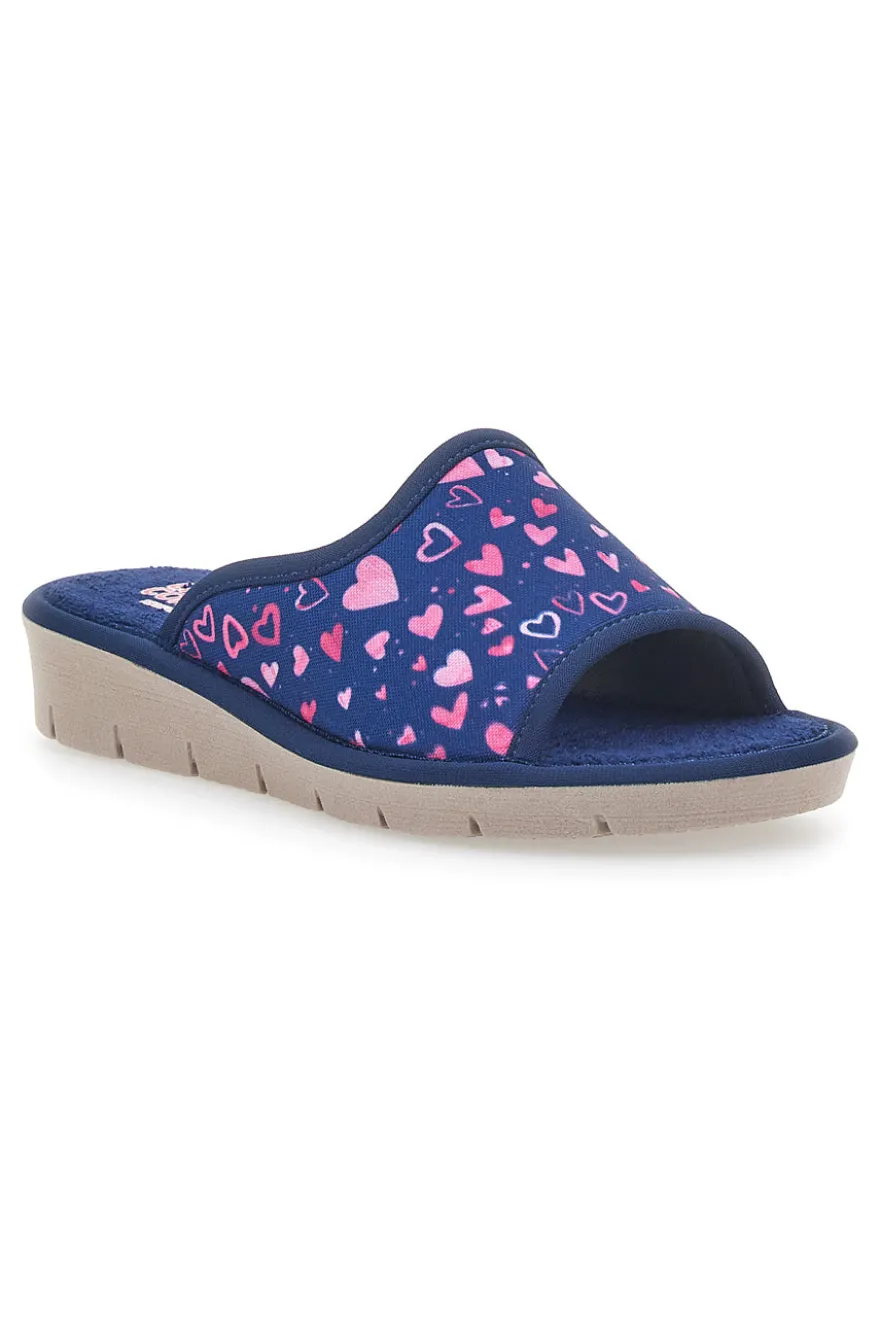 Pantofole Blu con Punta Aperta Linea Comoda 6974P