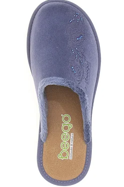Pantofole blu con ricamo Beego 7306