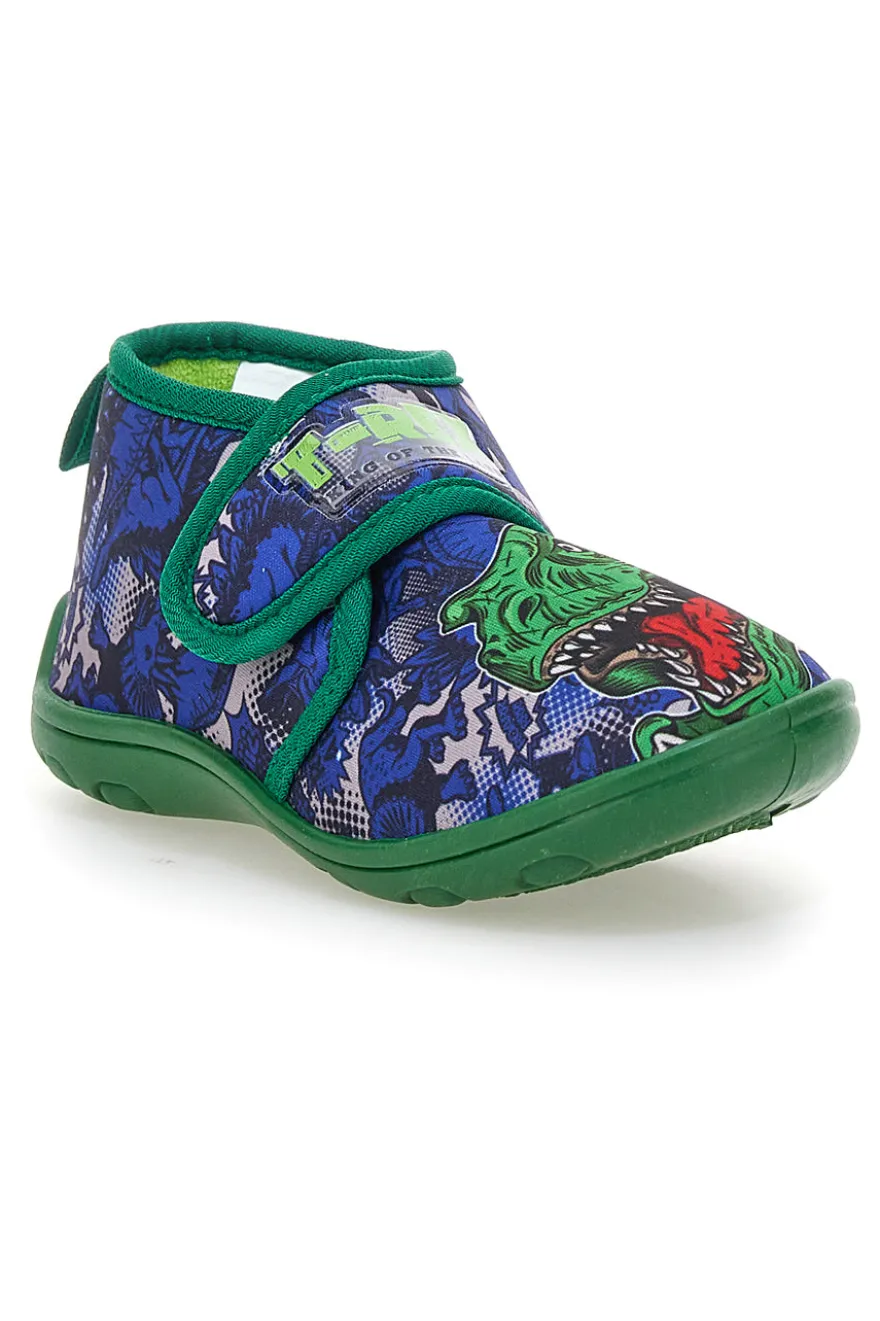 Pantofole blu con stampa dinosauri Dinosaur S8020084T01
