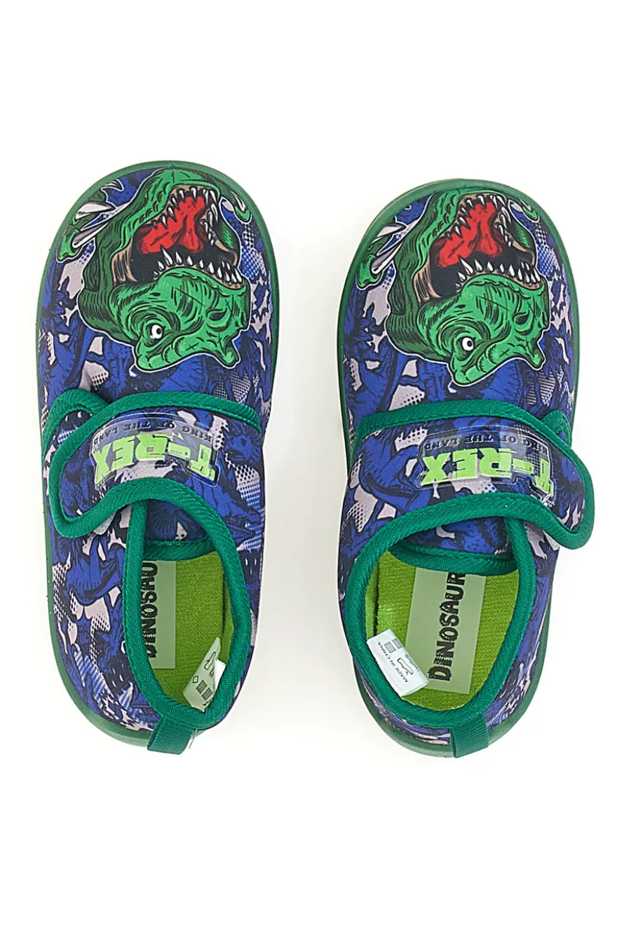 Pantofole blu con stampa dinosauri Dinosaur S8020084T01