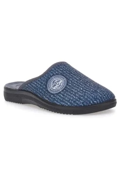 Pantofole blu con tessuto lavorato e plantare anatomico Inblu 16 DG