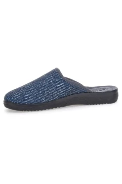 Pantofole blu con tessuto lavorato e plantare anatomico Inblu 16 DG