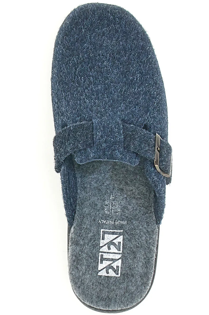 Pantofole blu in lana cotta PITTARELLO 2T2L 8000