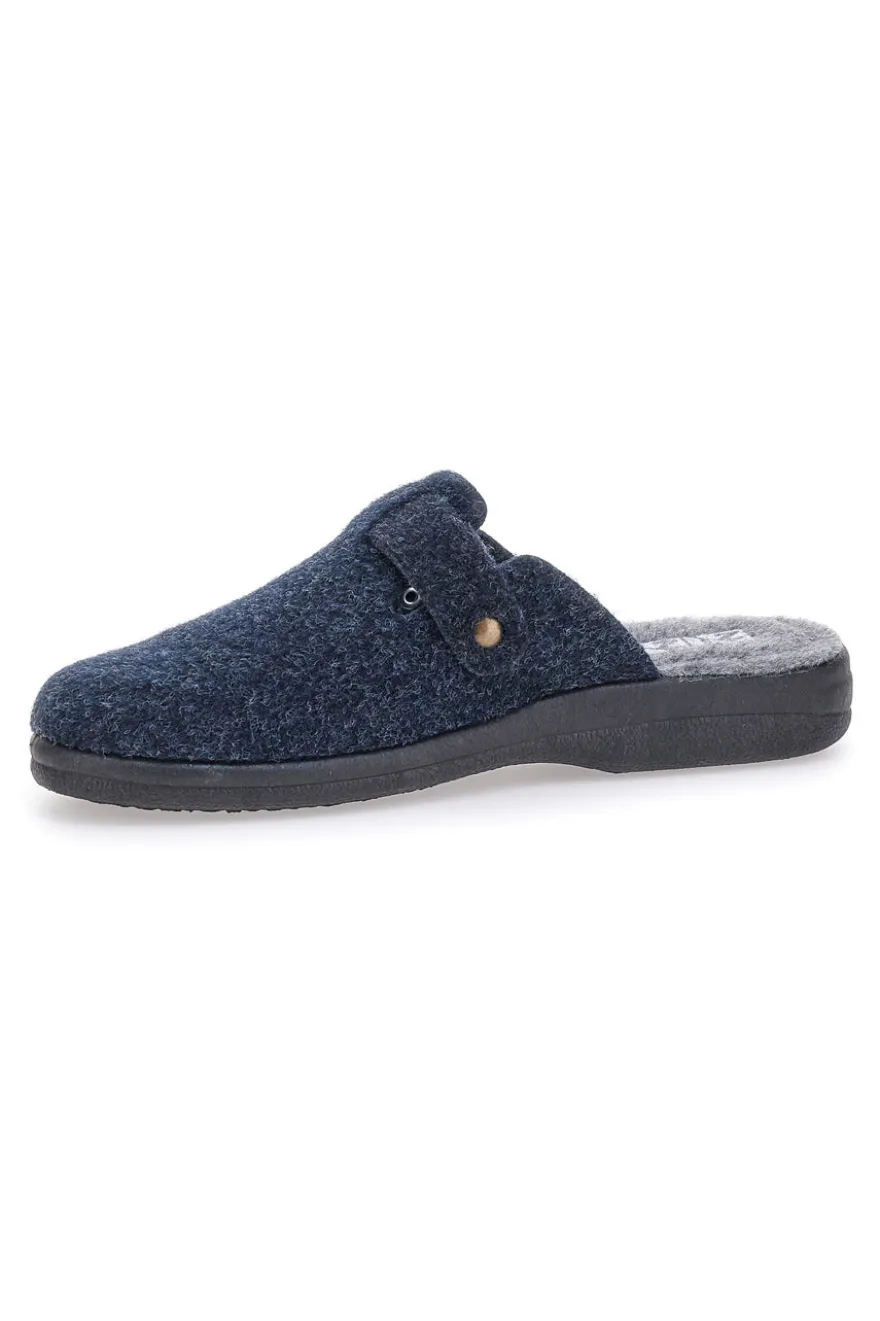 Pantofole blu in lana cotta PITTARELLO 2T2L 8000