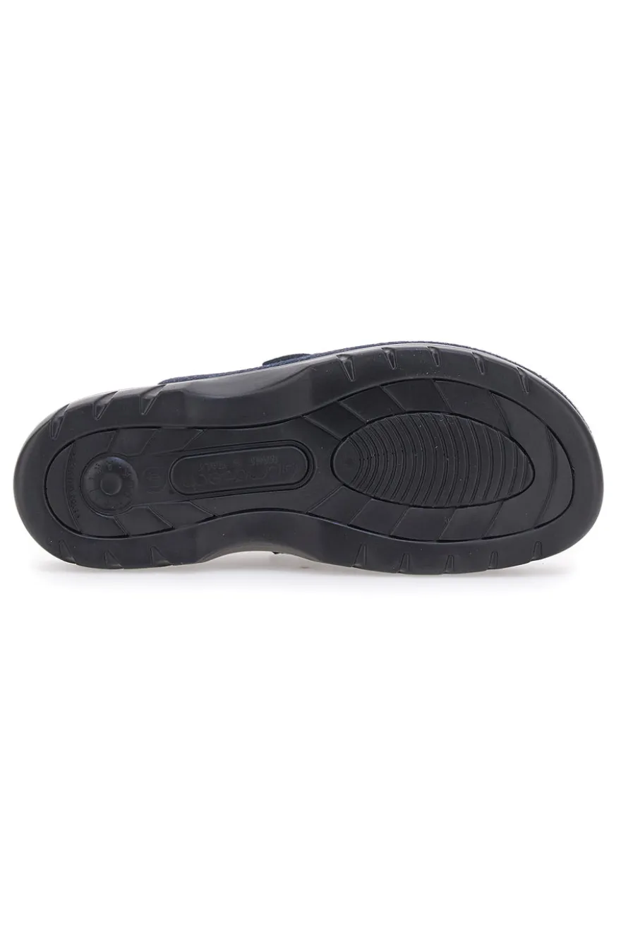 Pantofole Blu In Panno Made In Italy Fly Flot 62611