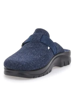 Pantofole Blu In Panno Made In Italy Fly Flot 62611