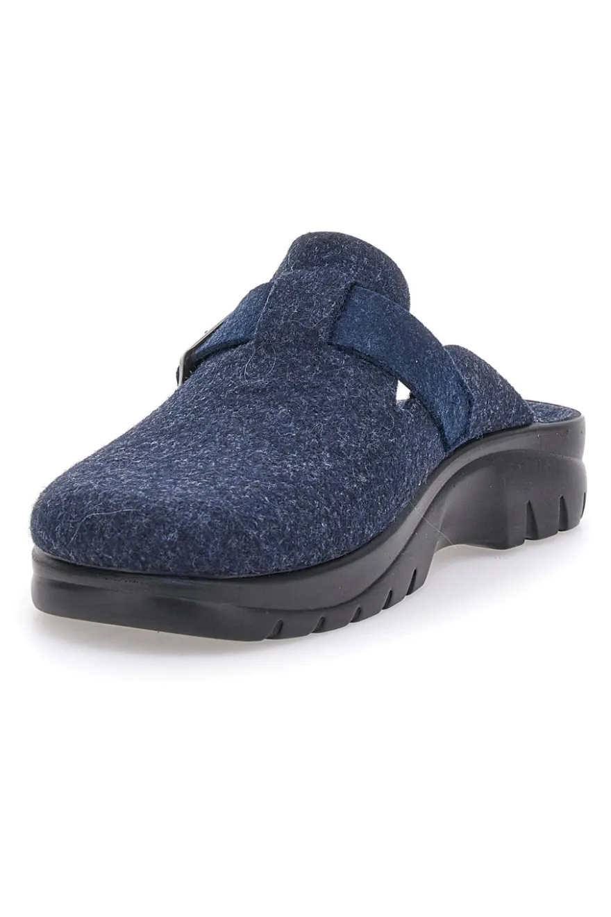 Pantofole Blu In Panno Made In Italy Fly Flot 62611