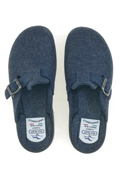 Pantofole Blu In Panno Made In Italy Fly Flot 62611