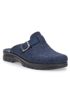 Pantofole Blu In Panno Made In Italy Fly Flot 62611