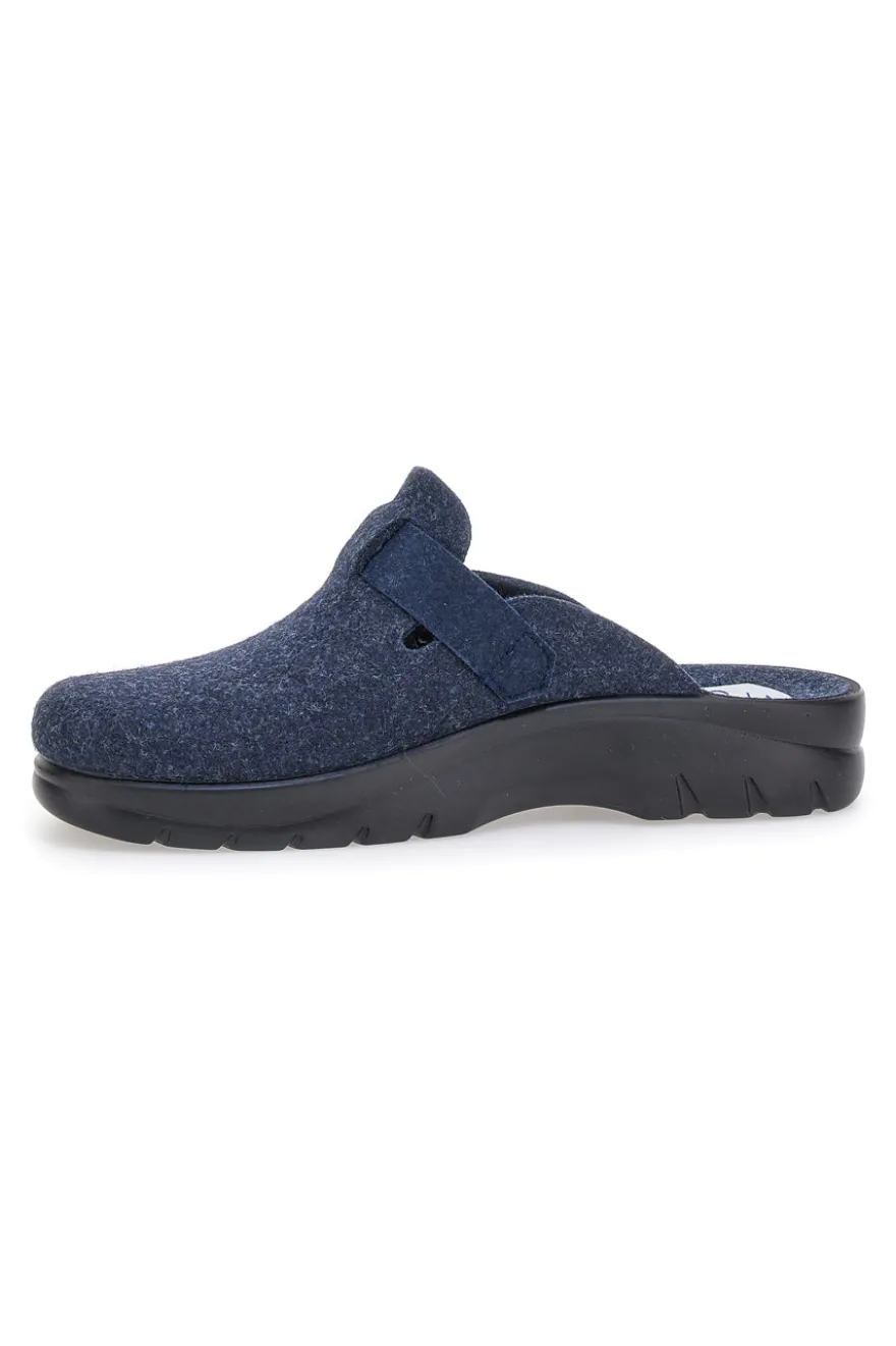 Pantofole Blu In Panno Made In Italy Fly Flot 62611