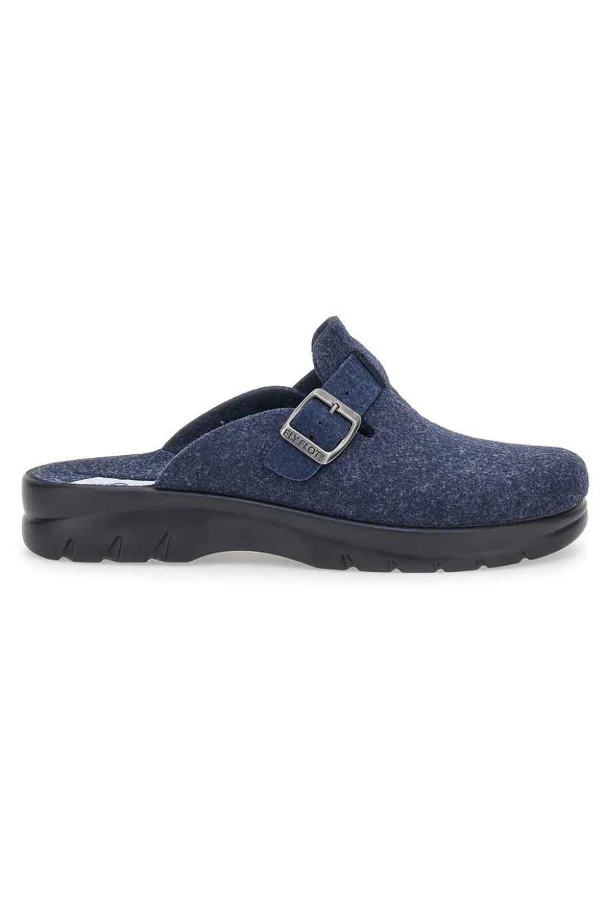 Pantofole Blu In Panno Made In Italy Fly Flot 62611