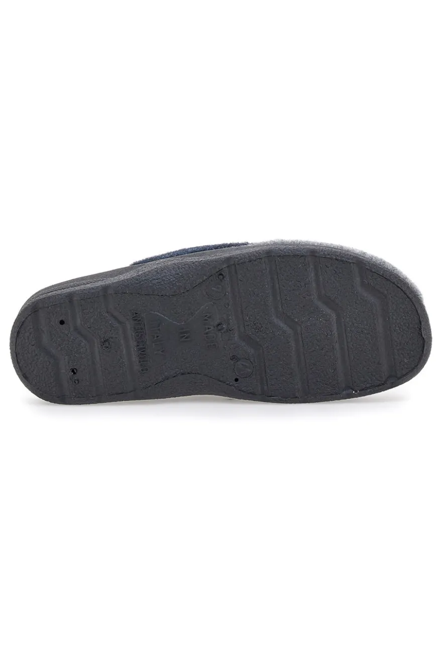 Pantofole blue grigie in vera pelle BIO UP 653