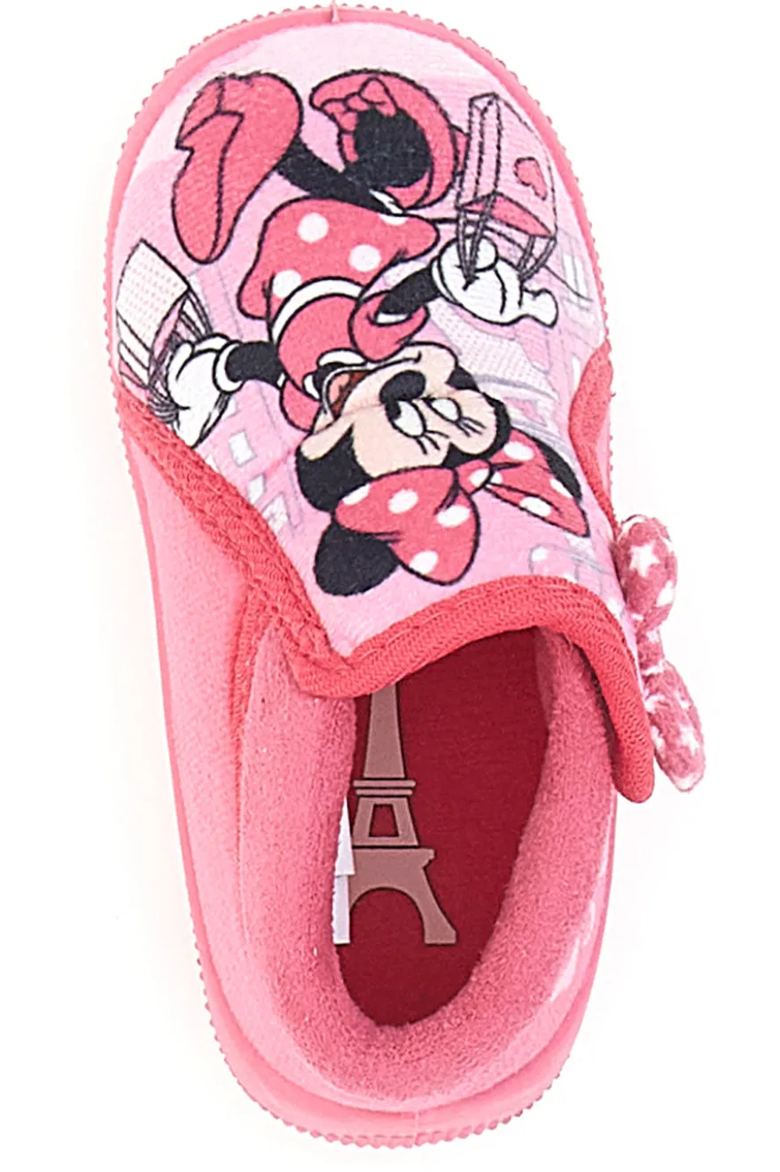 Pantofole chiuse Rosa Con Strappo in Velcro MINNIE 8MN4S04LE