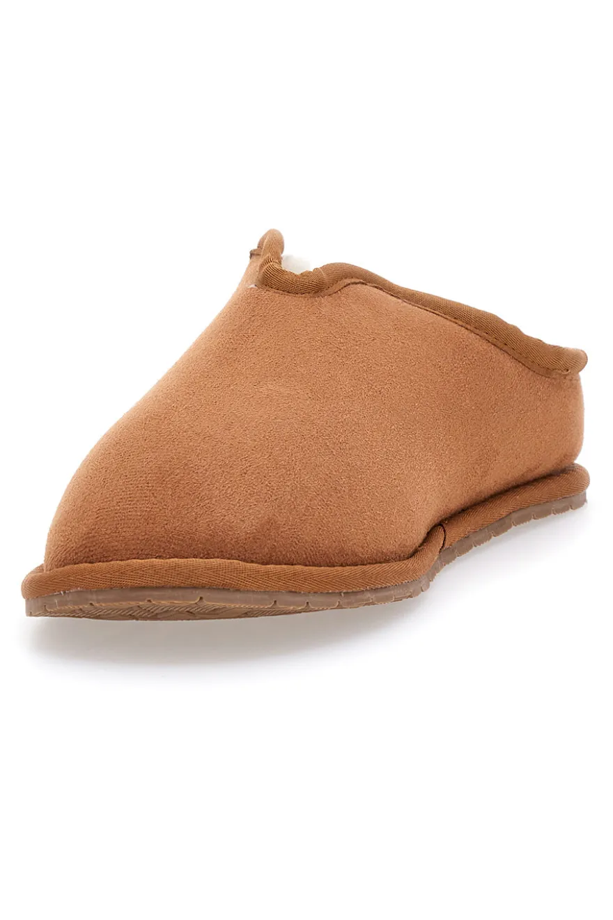 Pantofole color cuoio con interno caldo e suola antiscivolo Superga S64Y378