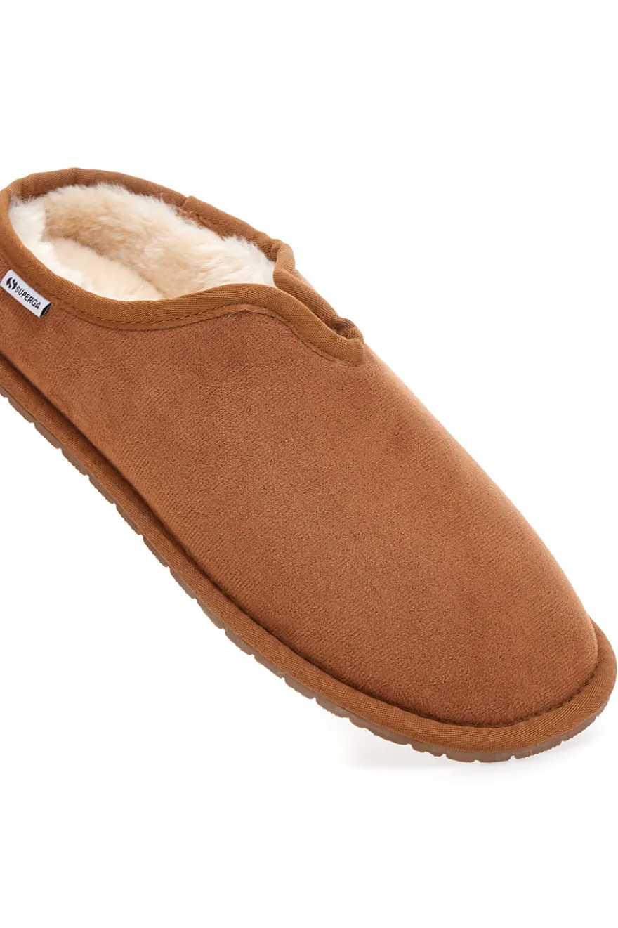 Pantofole color cuoio con interno caldo e suola antiscivolo Superga S64Y378