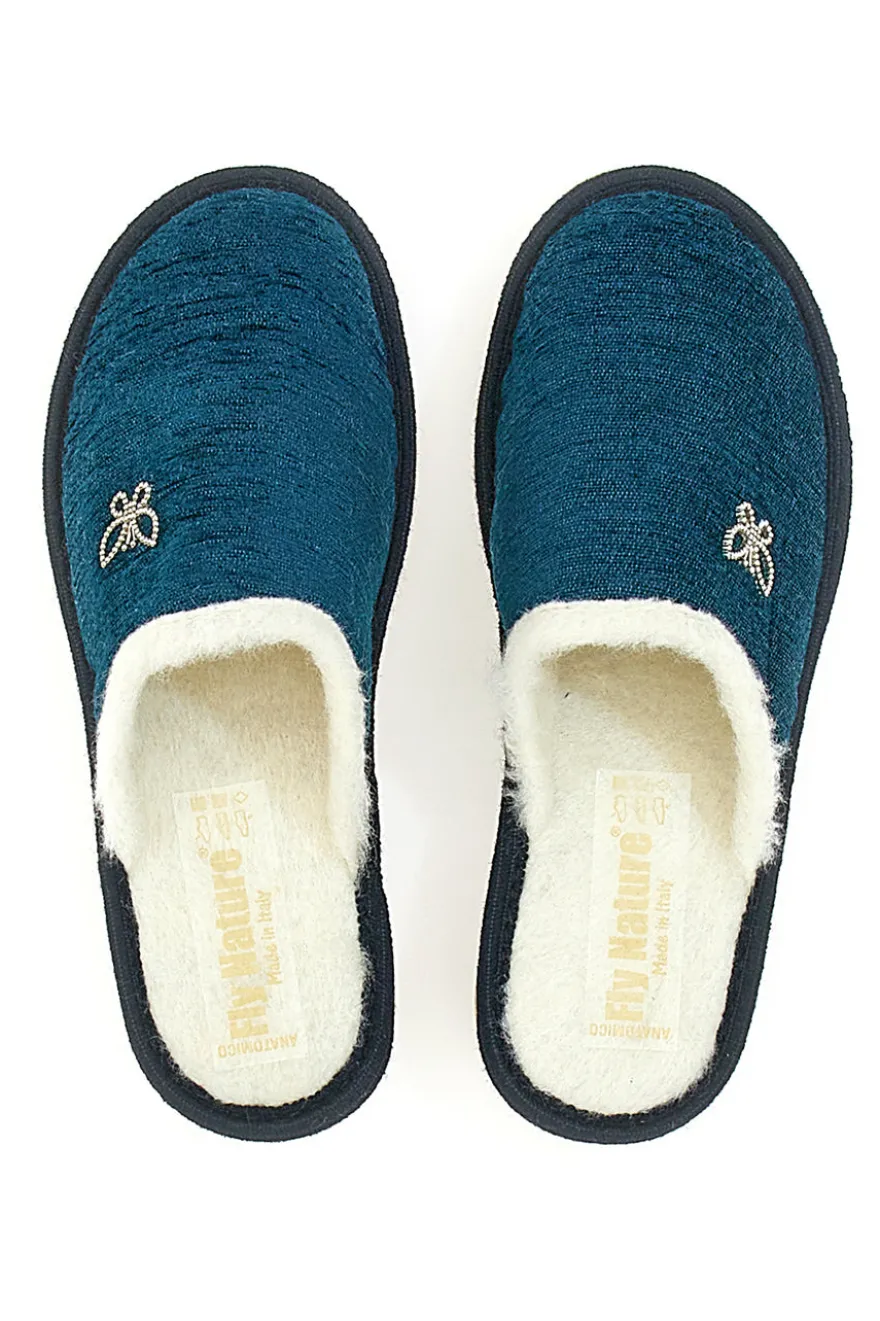 Pantofole Fly Nature 373 Petrolio