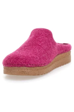Pantofole fucsia in feltro con suola comfort Plocadi 11902LO