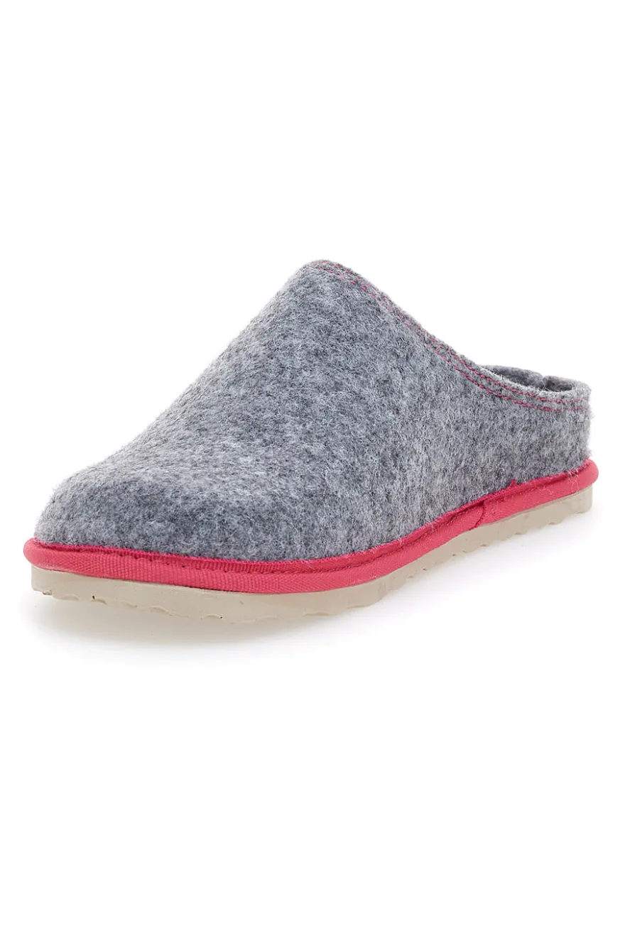 Pantofole grigie con bordo rosso INBLU 39 CS