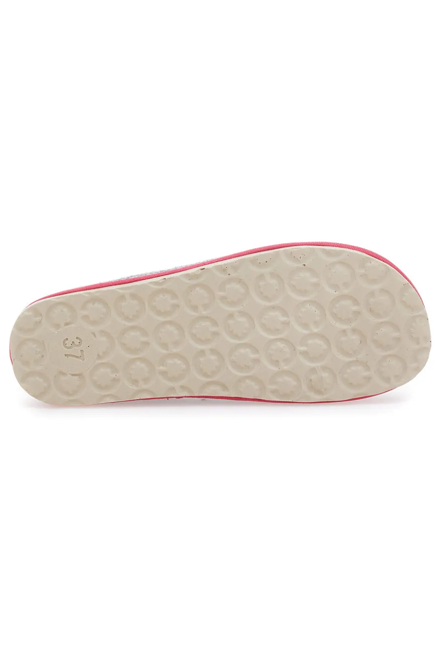 Pantofole grigie con bordo rosso INBLU 39 CS