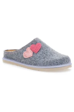 Pantofole grigie con cuori colorati INBLU 37 CS