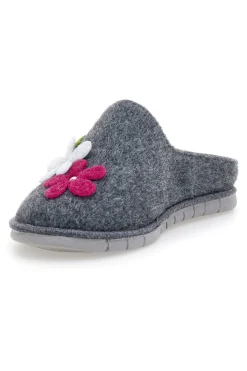 Pantofole Grigie con Fiori DOLCE VITA 045