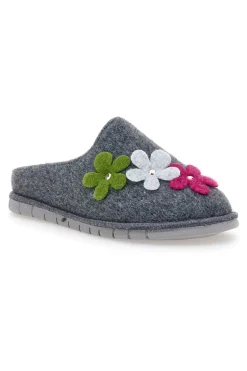 Pantofole Grigie con Fiori DOLCE VITA 045
