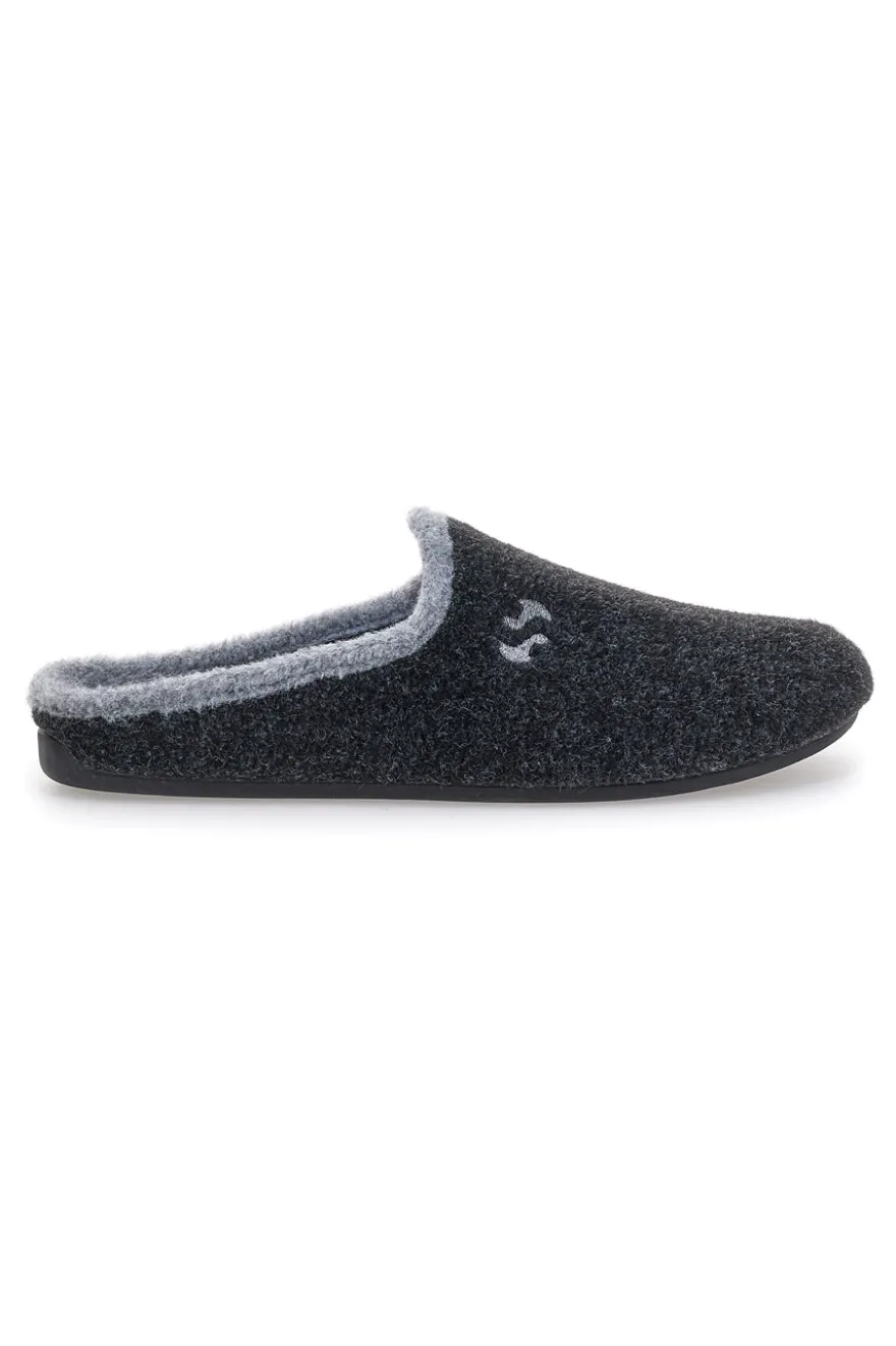Pantofole Grigie con Plantare Estraibile e Suola in Gomma Superga 10225