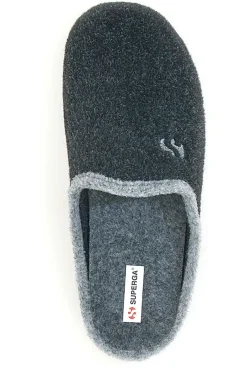 Pantofole Grigie con Plantare Estraibile e Suola in Gomma Superga 10225