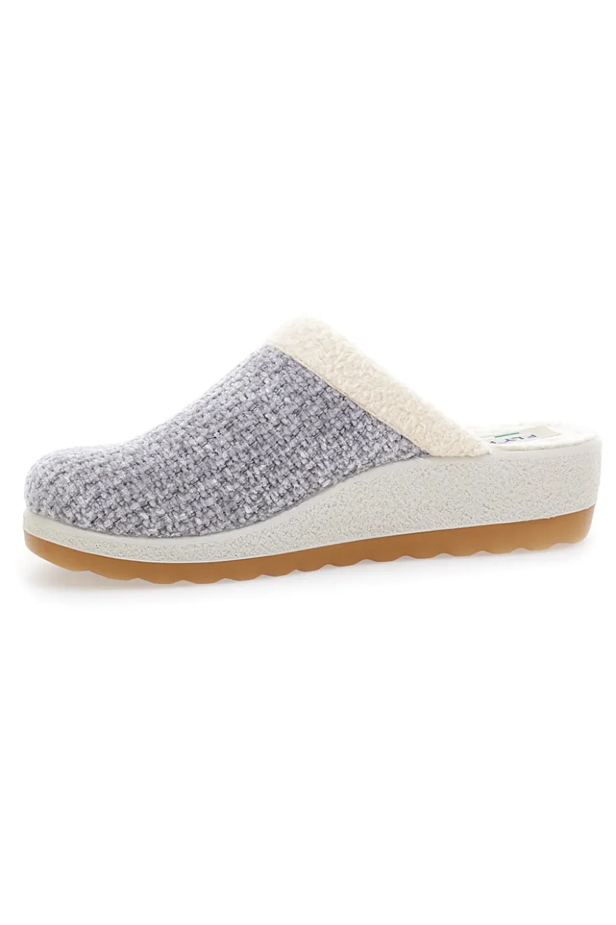 Pantofole Grigie In Panno Made In Italy Fly Flot 4469
