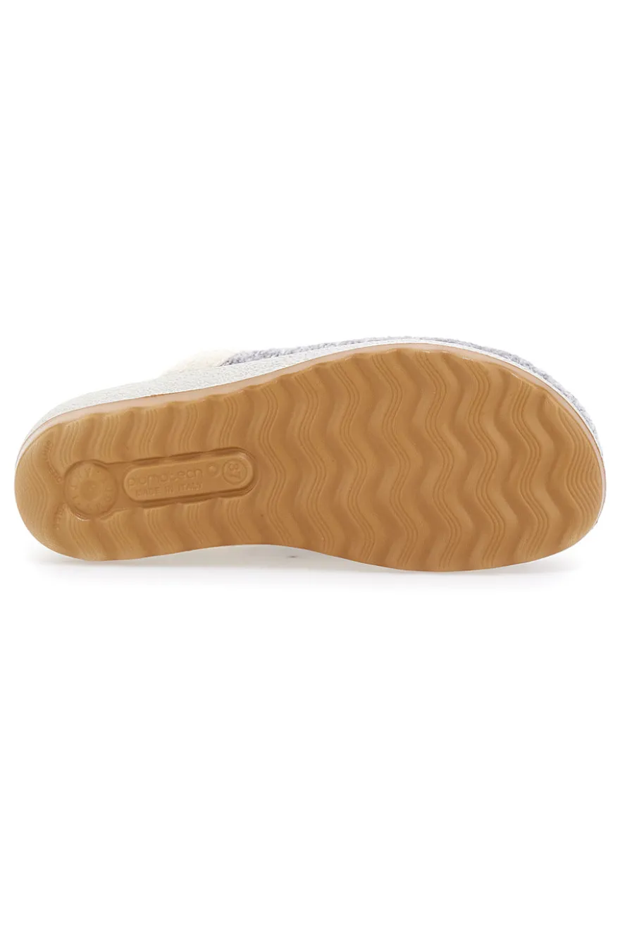 Pantofole Grigie In Panno Made In Italy Fly Flot 4469