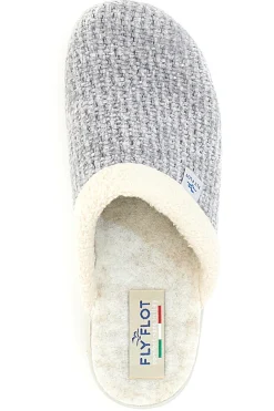 Pantofole Grigie In Panno Made In Italy Fly Flot 4469