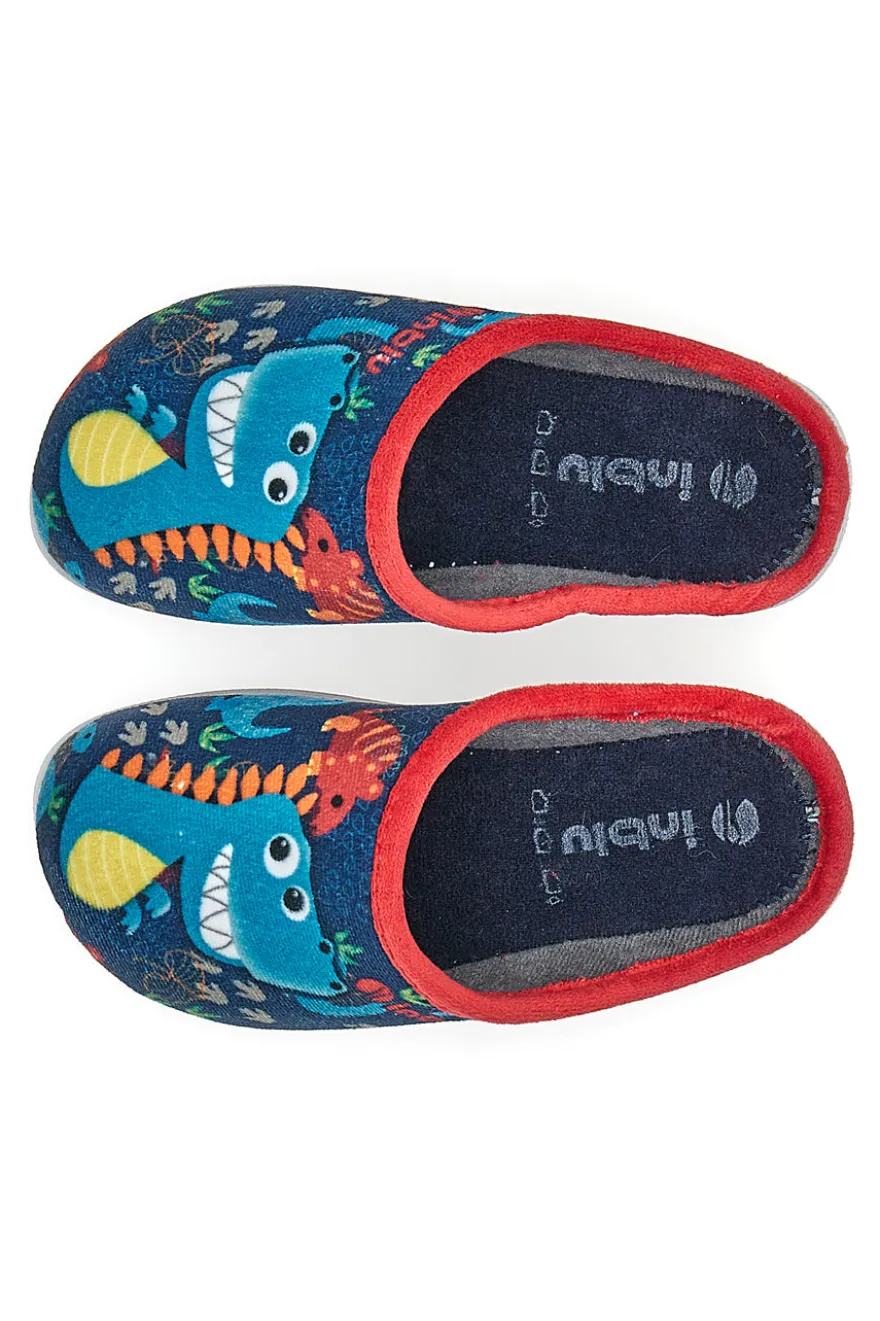 Pantofole Inblu 949 Blu Dinosauro