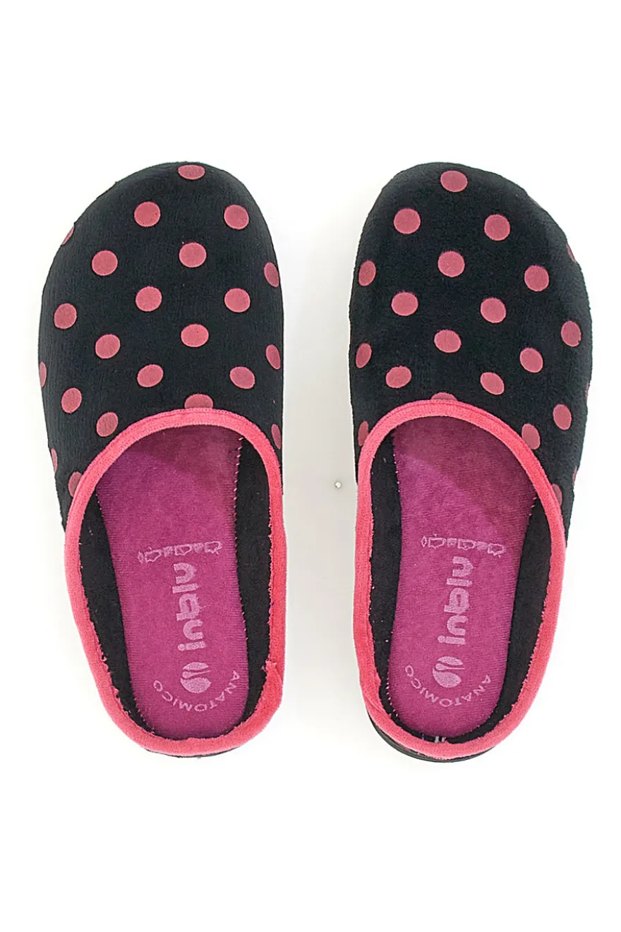 Pantofole Inblu 90 EC Nere Pois
