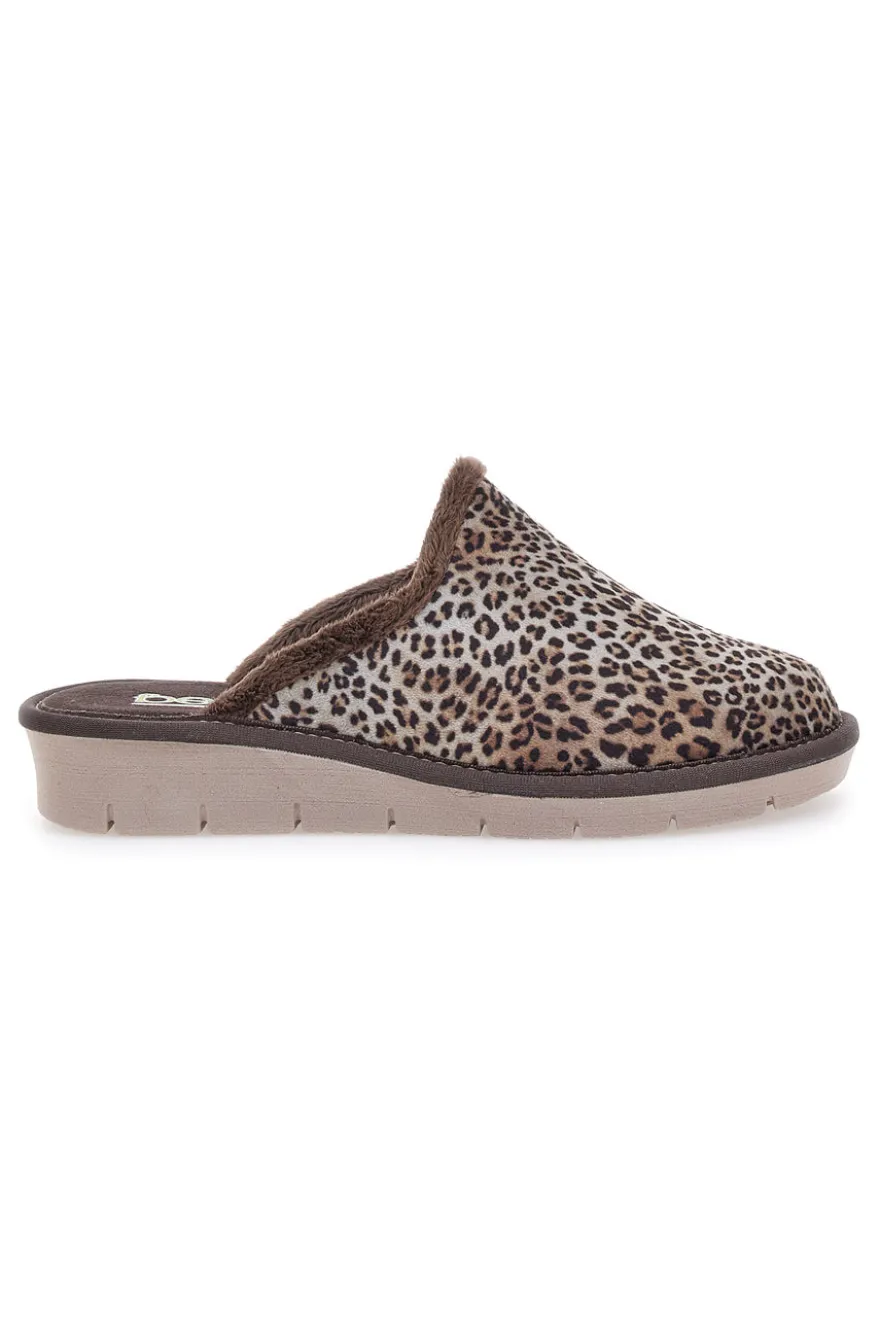 Pantofole marroni Animalier Beego 6332