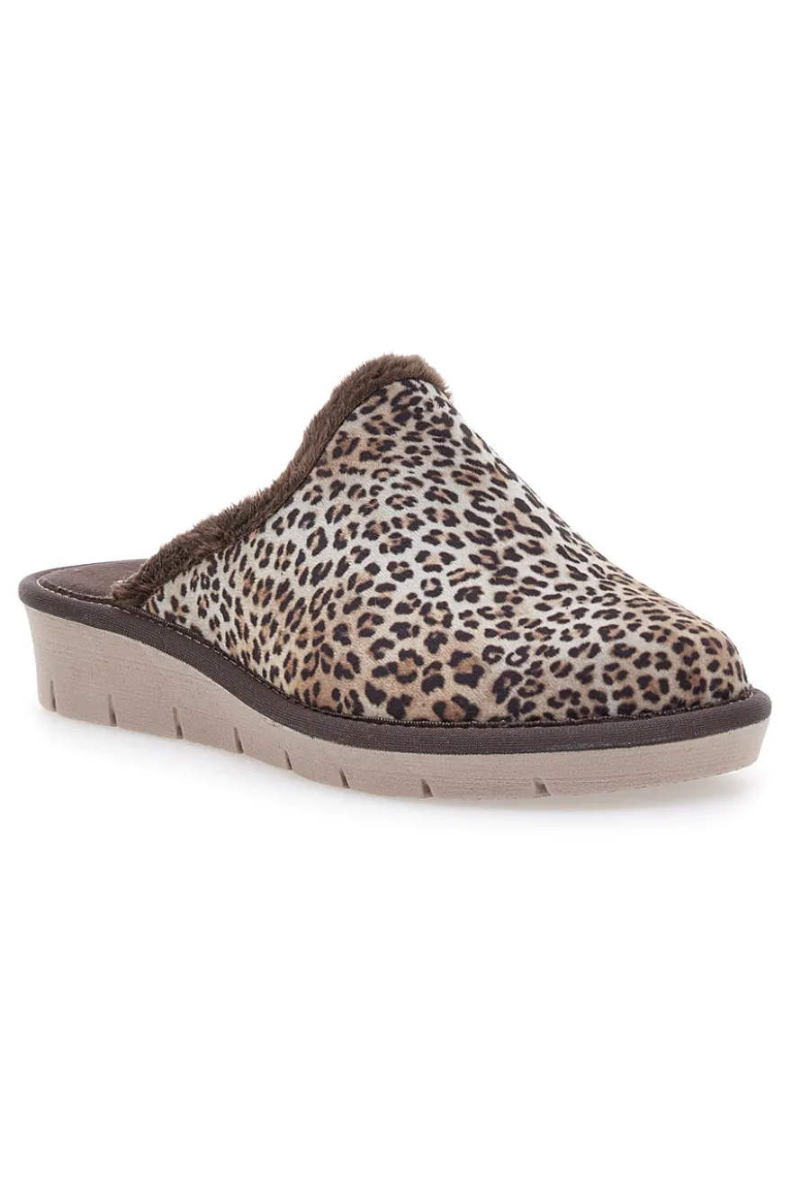Pantofole marroni Animalier Beego 6332