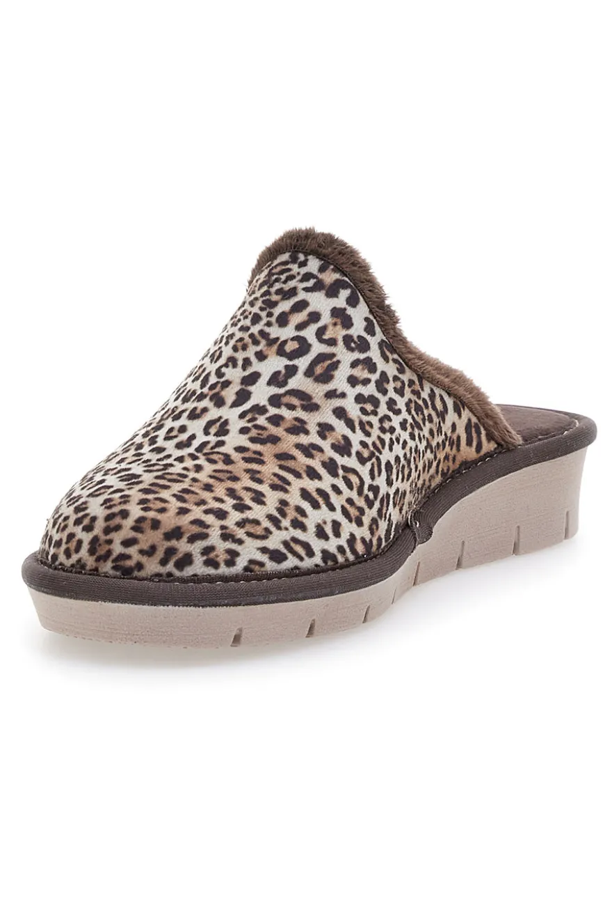 Pantofole marroni Animalier Beego 6332