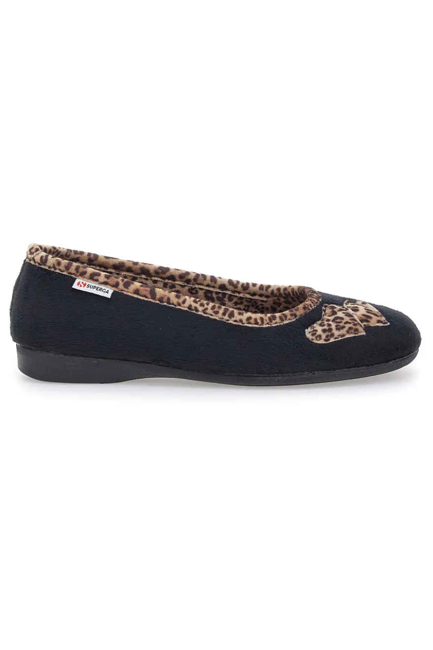 Pantofole Nere Animalier Superga 41598