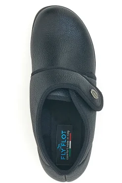 Pantofole nere chiuse con velcro FLY FLOT 38862
